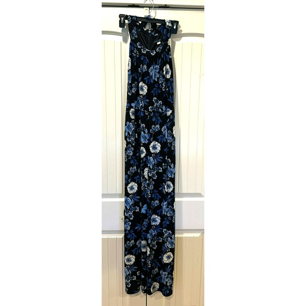 Tommy Hilfiger Blue & White Floral Sleeveless Wide leg Jumpsuit  Women's Size 12